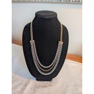 NEW Brighton NEPTUNE'S RINGS Triple Chain Necklace Gold Silver Crystals MSRP$178